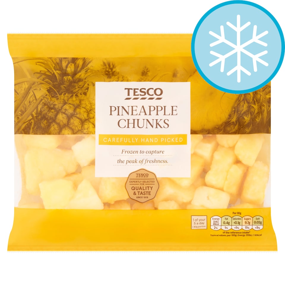 Tesco Frozen Pineapple Chunks 450G