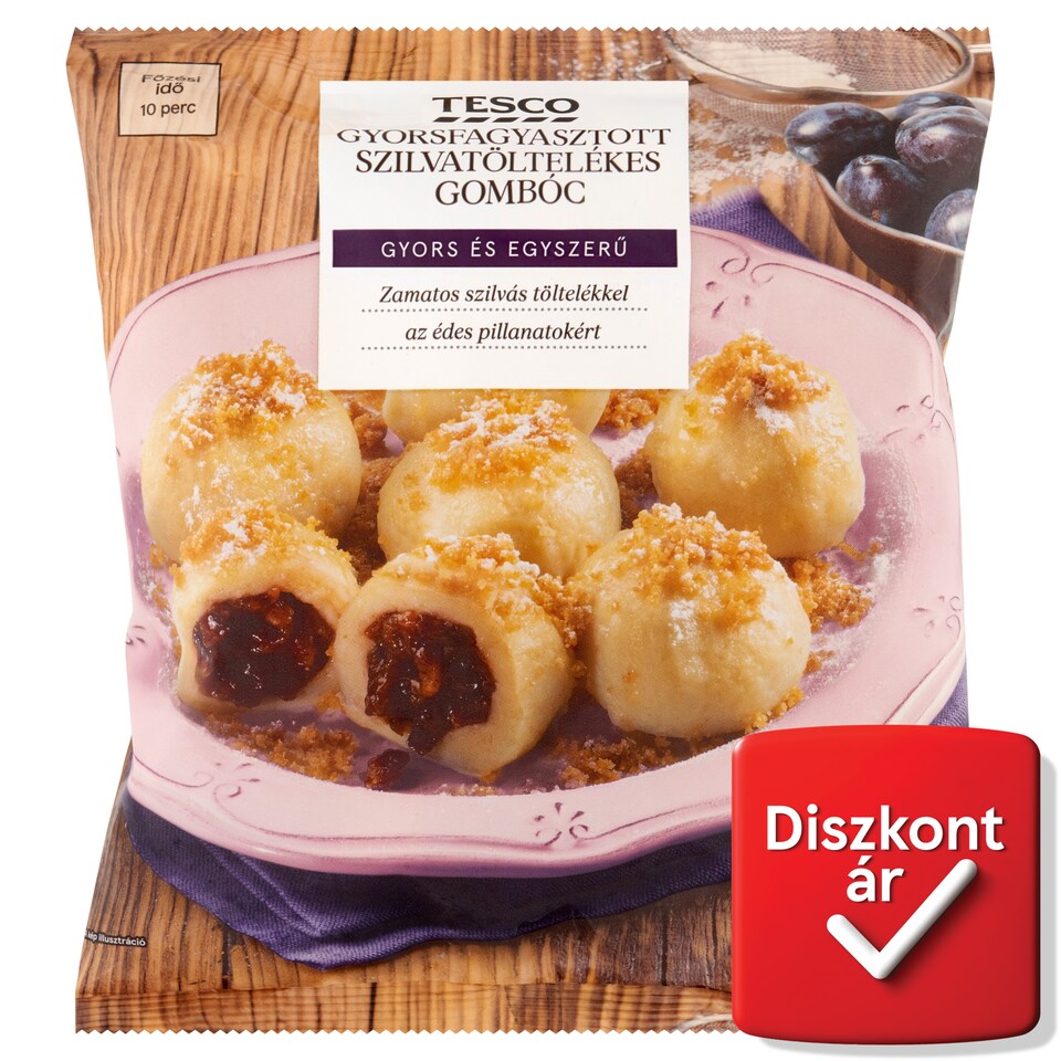 Tesco gyorsfagyasztott szilvatöltelékes gombóc 600 g