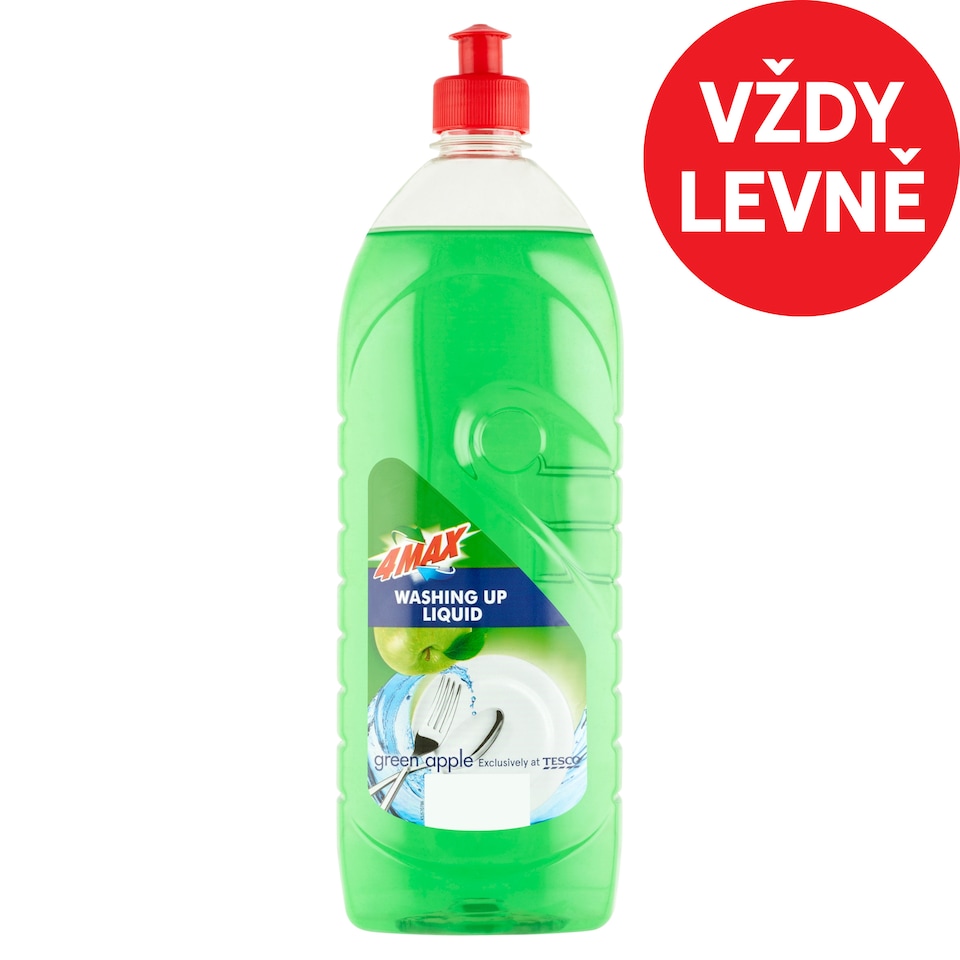 4MAX Green Apple Washing Up Liquid 1L