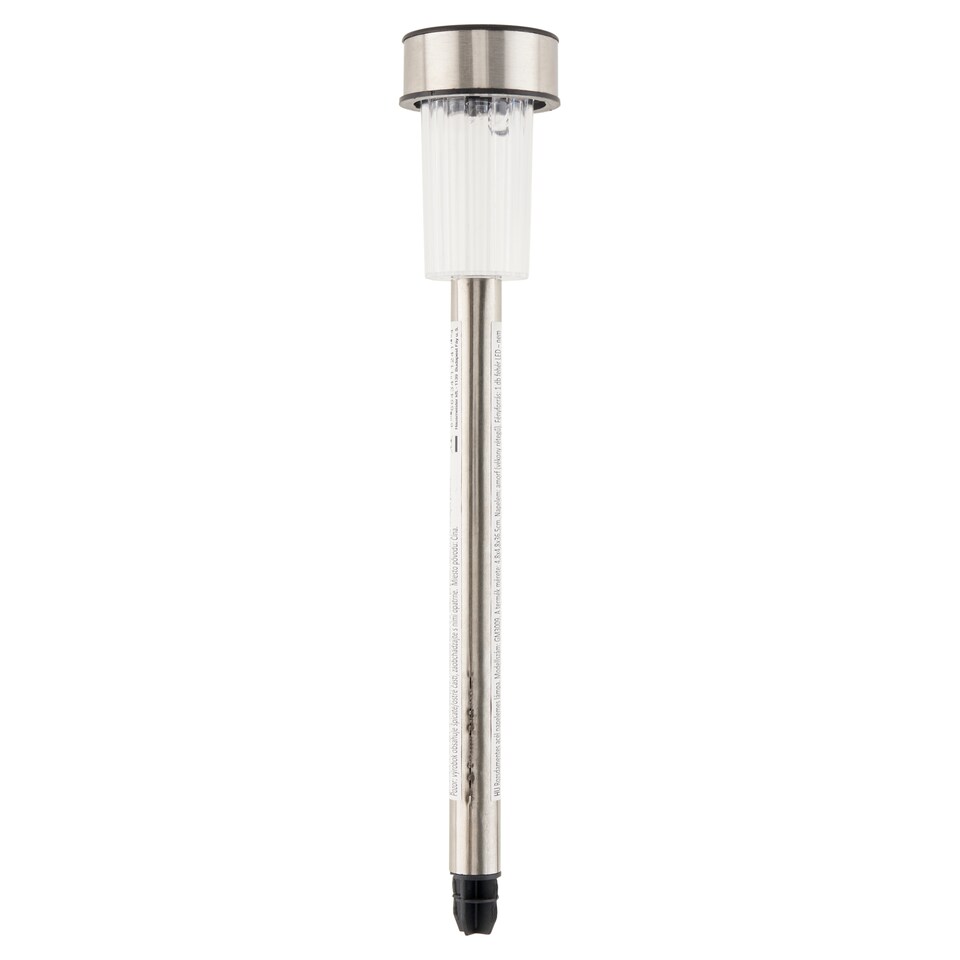 Solárna lampa z nerezovej ocele 4,8 x 4,8 x 36,5 cm