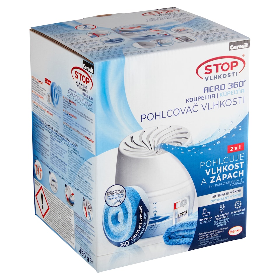 Obrázek 1 pro produkt Ceresit Stop Vlhkosti Aero 360° pohlcovač vlhkosti koupelna 450g