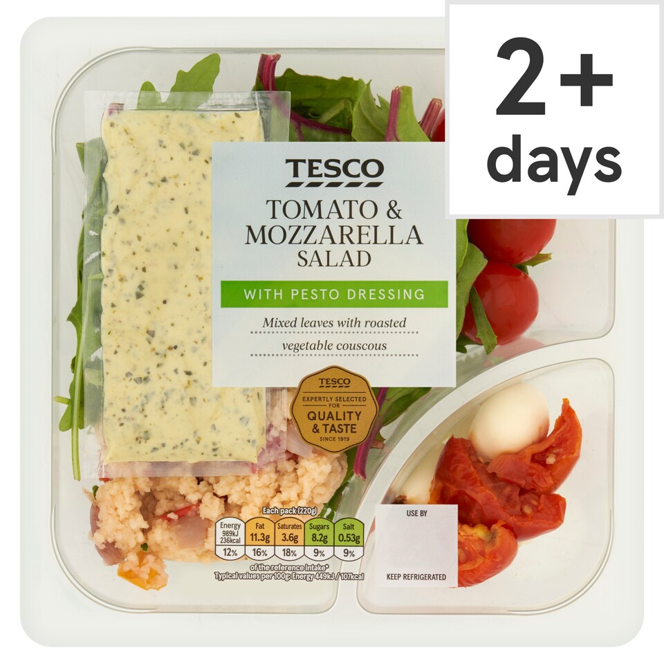 Tesco Tomato & Mozzarella Salad Bowl 220G