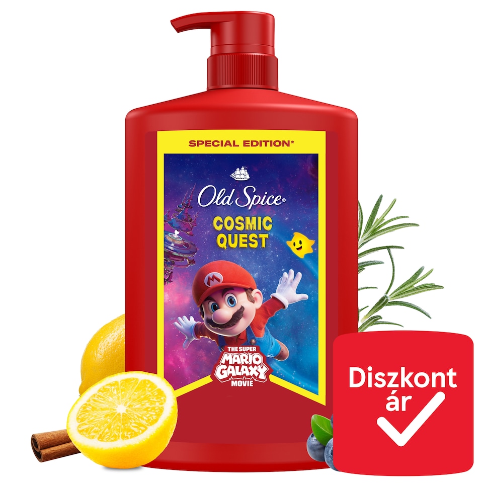 Old Spice Super Mario Special Edition 3 az 1-ben Sampon és Tusfürdő, 1000 ml  1. kép