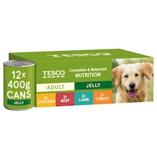 Tesco Adult Dog Food in Jelly Selection 12 x 400g