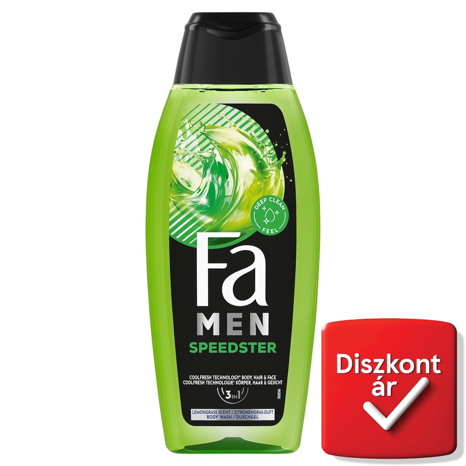 Fa Men Speedster 3in1 Lemongrass Scent Body Wash 400 ml