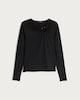 image 4 of F&F Polyamide Ring Detail Long Sleeved Top in Black