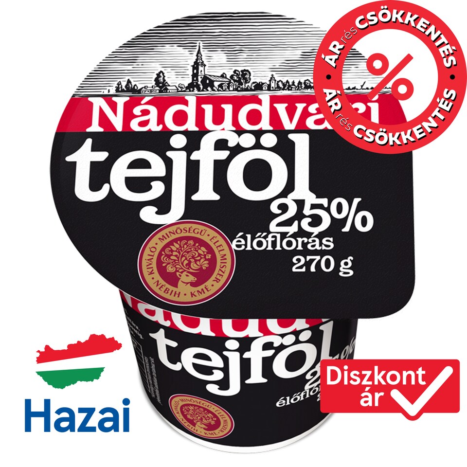 Nádudvari élőflórás tejföl 25% 270 g