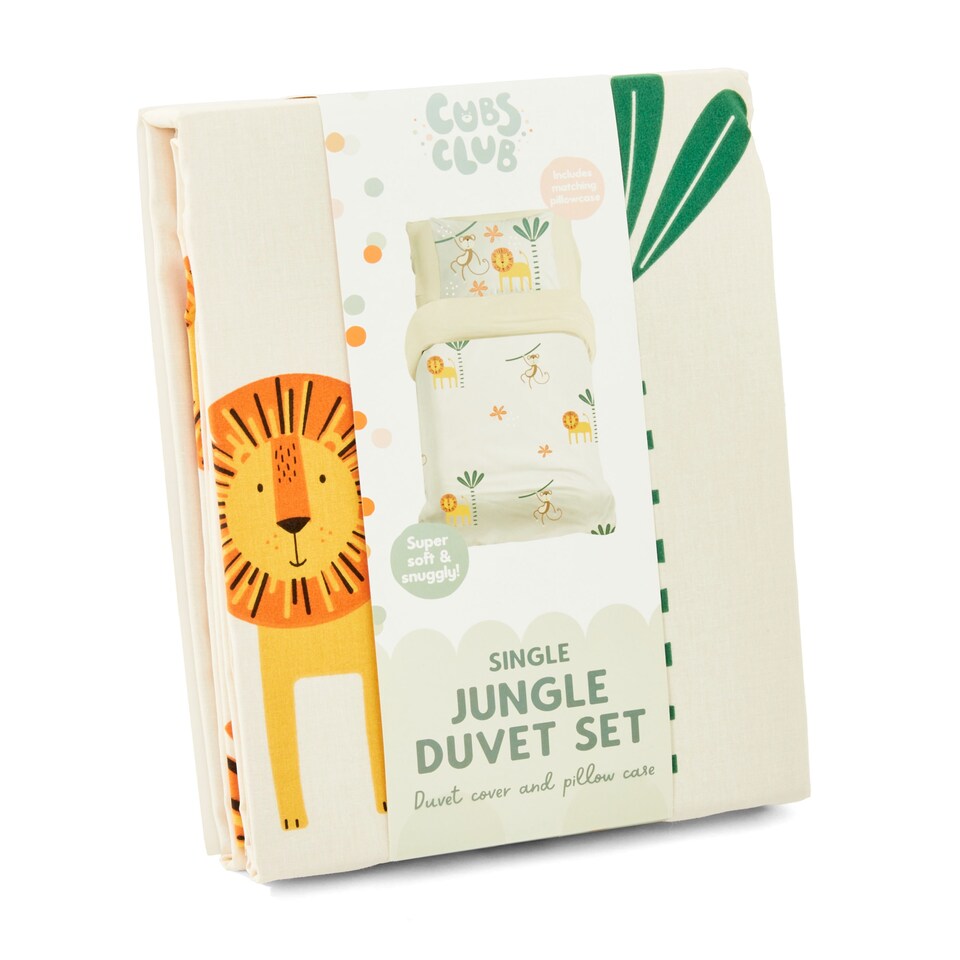 image 1 of Cubs Club Jungle Duvet Set Single
