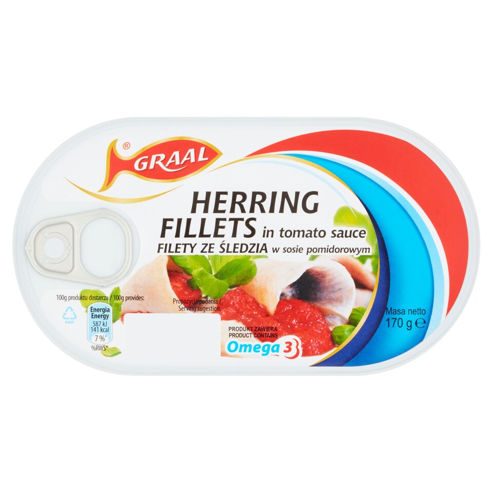 Graal Herring In Tomato Sauce 170G Tesco Groceries