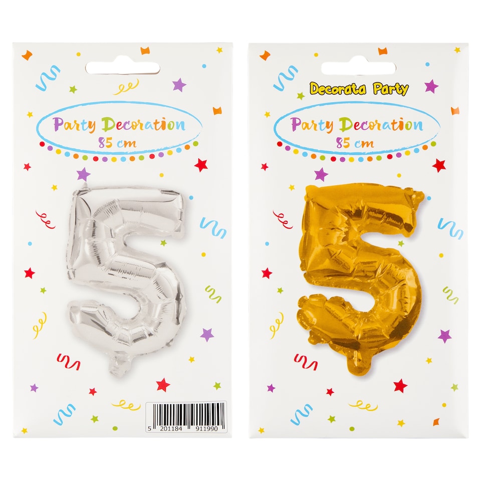 Decorata Party Party Decoration Number 5 85 cm