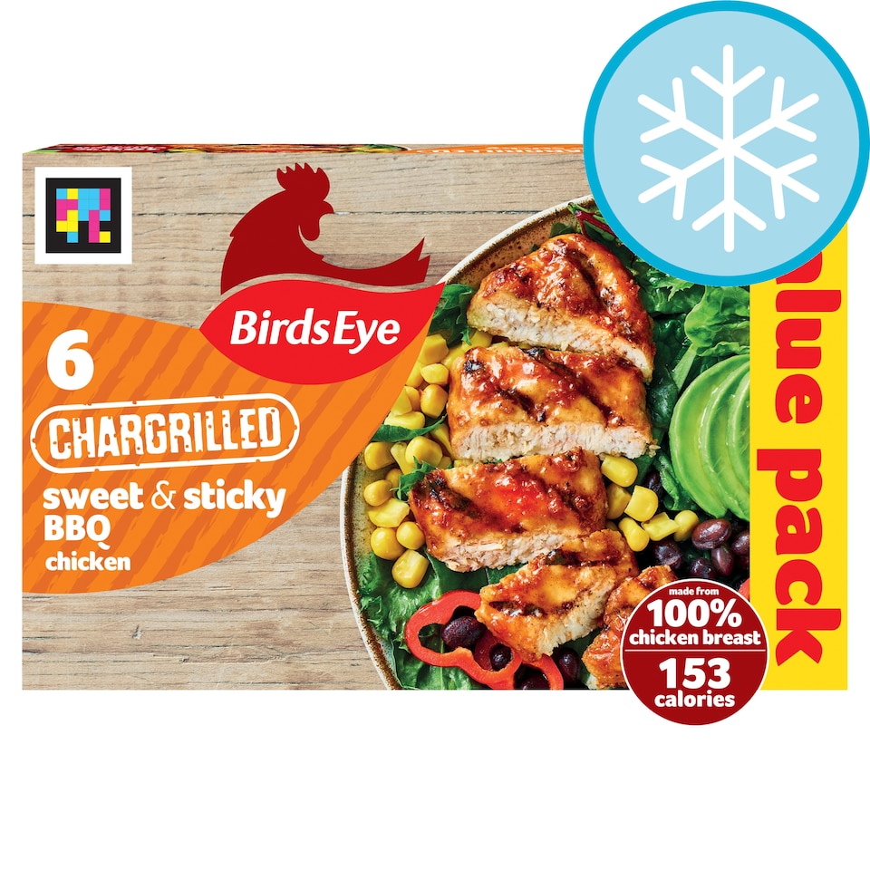 Birds Eye 6 Sweet & Sticky Bbq Chicken Chargrills 522G