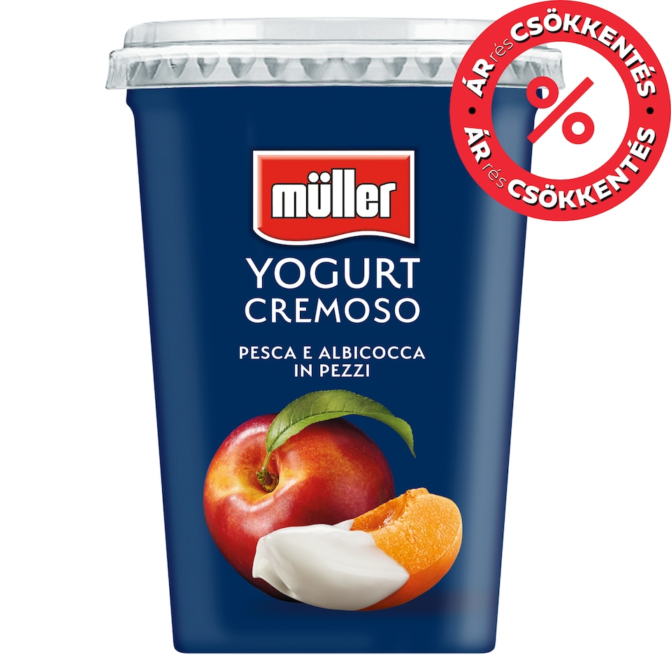 Müller barackos krémjoghurt gyümölcskészítménnyel 500 g