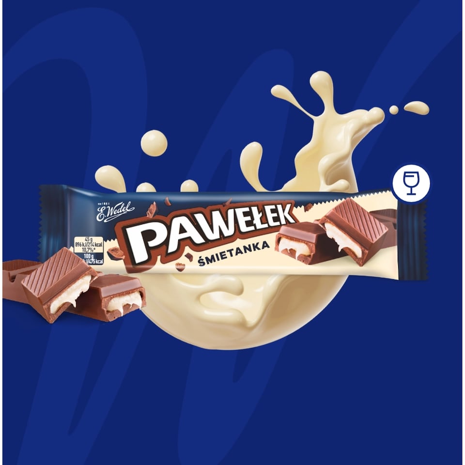 image 1 of E.Wedel Pawelek Milk Chocolate Bar With Creamy Filling 45G