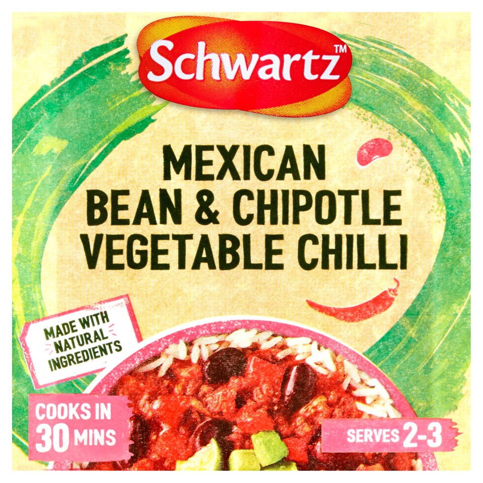 Schwartz Mexican Bean & Chipotle Vegetable Chilli Seasoning Mix 20G
