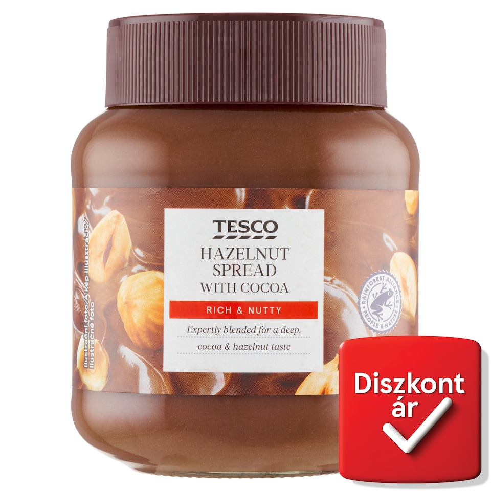 Tesco mogyorós-kakaós kenhető krém 400 g