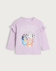 image 4 of Bluey and Friends Pure Cotton Long Sleeved Top in Purple