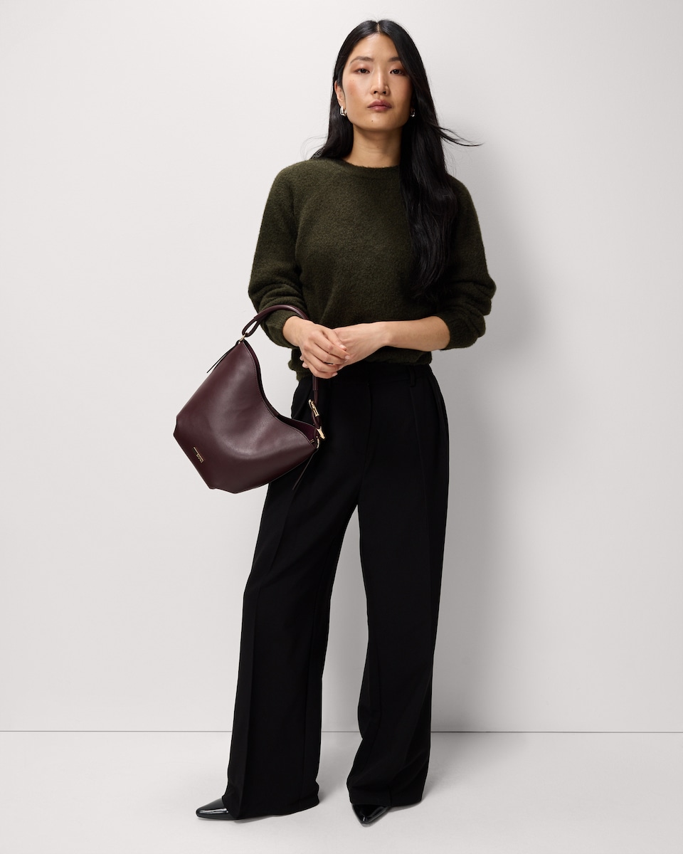 image 1 of F&F Knot Back Knitted Jumper with Wool in Olive