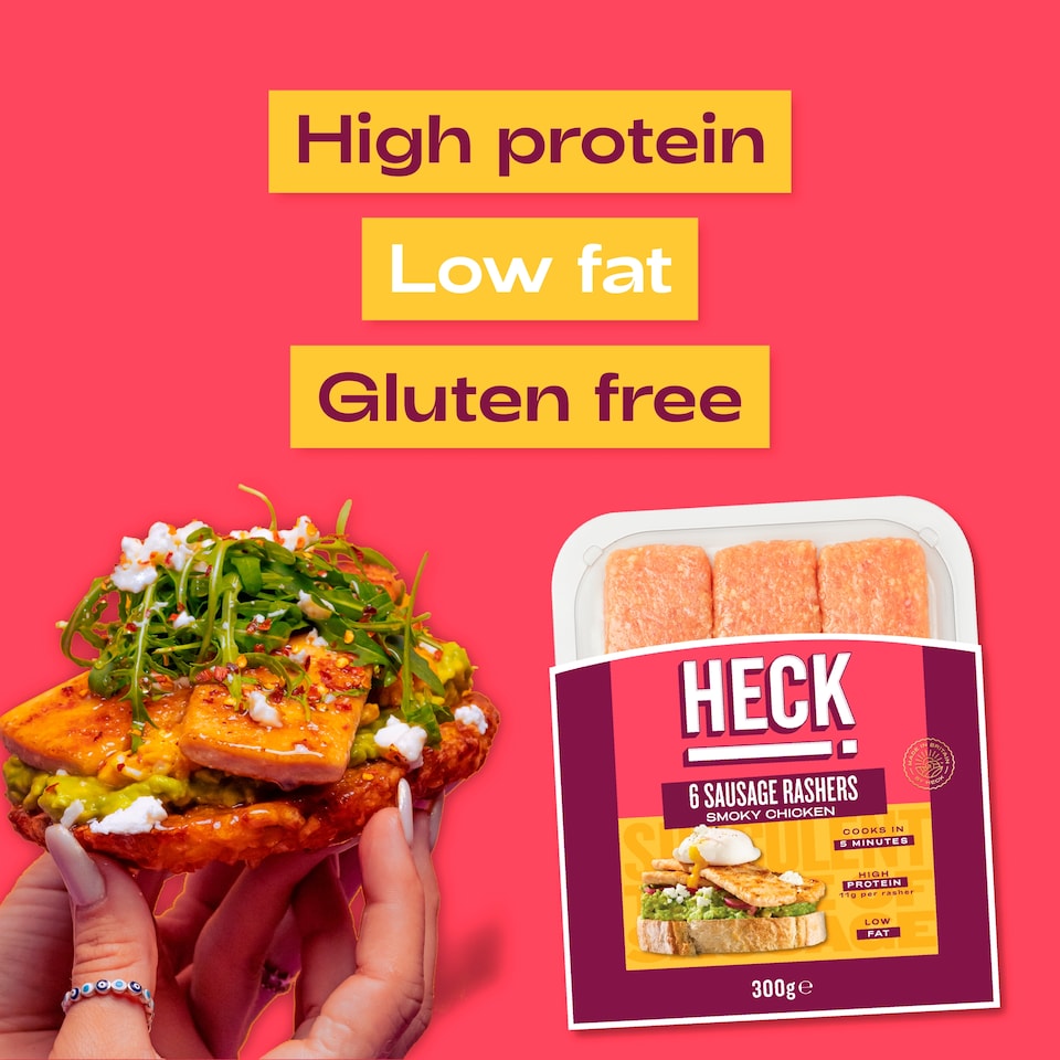 image 1 of Heck 6 Smoky Chicken Sausage Rashers 300g