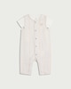 image 1 of F&F Baby 2-Piece Striped Romper and Bodysuit Set in Med Nude