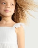 image 1 of F&F Girls Pure Cotton Tiered Sleeveless Top in White
