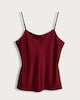 image 4 of F&F Faux Satin Strappy Cami Top in Red