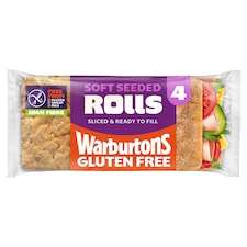 Gluten Free 4 Super Soft Sliced Seeded Rolls