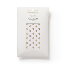 Paperchase 5PK Envelope Gift Tags - Gold Heart