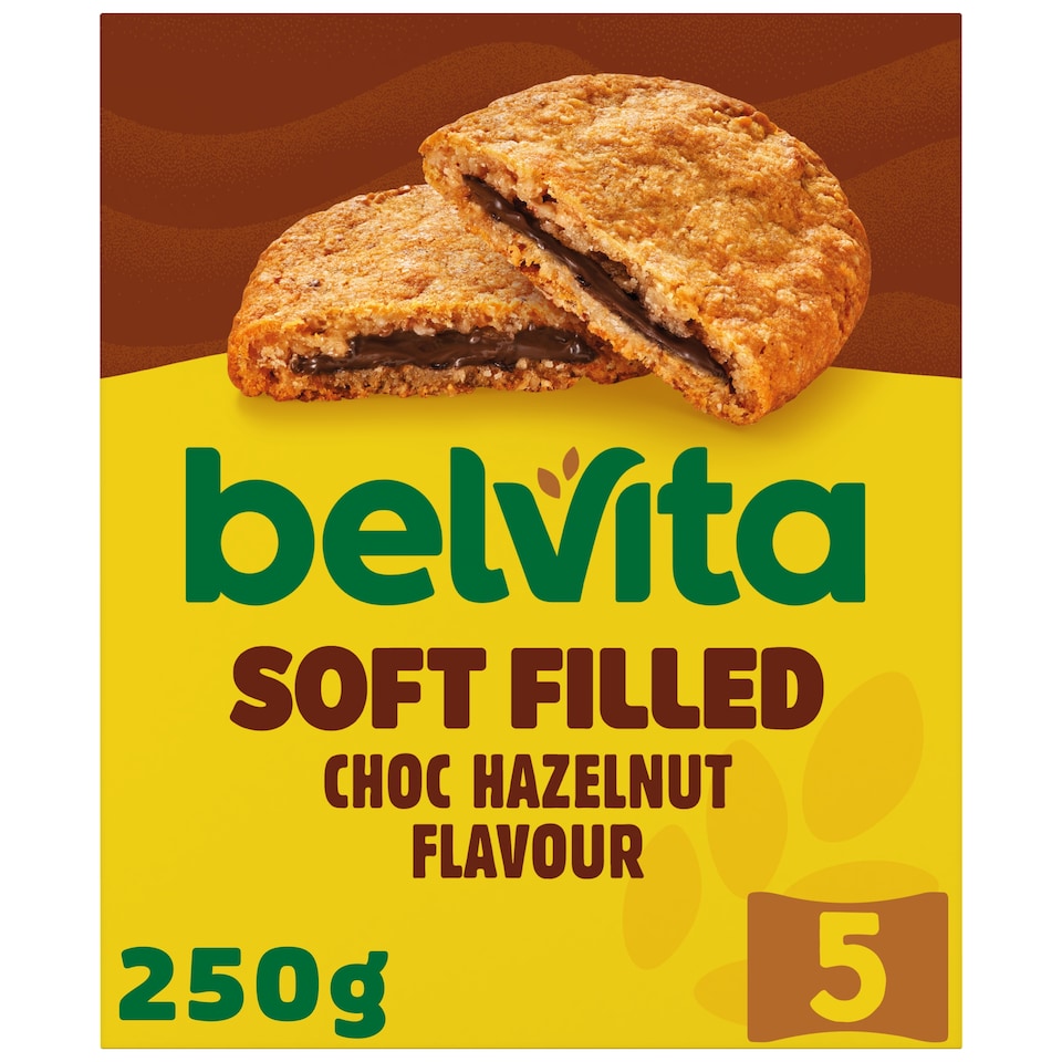image 1 of Belvita Breakfast Soft Bakes Chocolate Filled Cereal Snack Bars Pack 5 x 50g