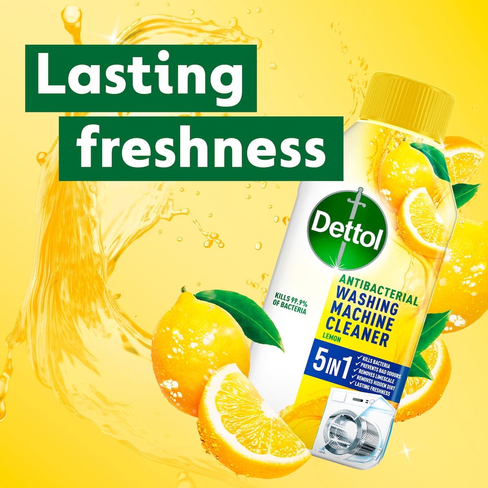 image 1 of Dettol Antibacterial Limescale Washing Machine Cleaner Citrus 250ml