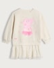 image 5 of Peppa Pig Cotton Rich Tulle Hem Sweatshirt Dress in Cream