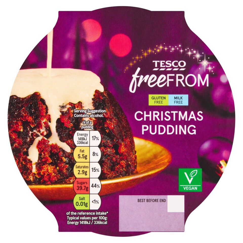 Tesco Free From Christmas Pudding 400G