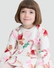 image 2 of F&F Girls Cotton Rich Gingerbread and Candy Print Sweat Dress in Cream