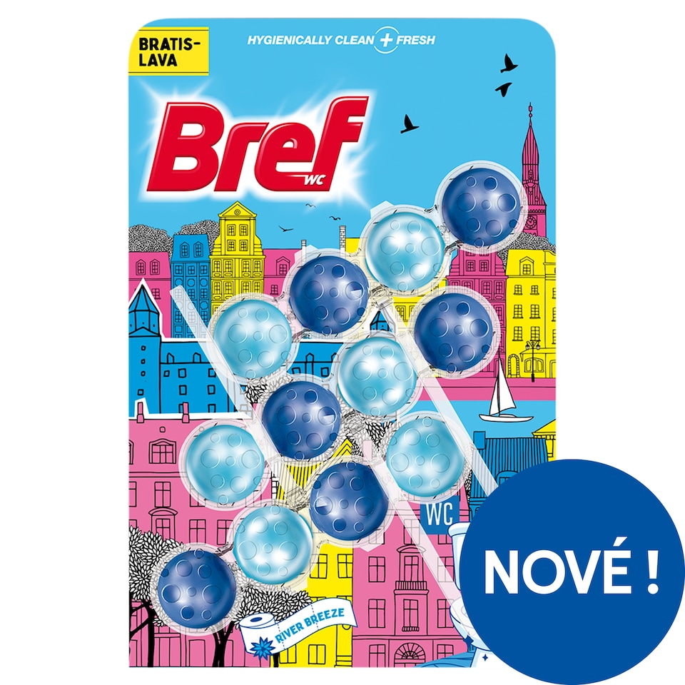 Bref Limited Edition River Breeze tuhý WC blok 3 x 50g