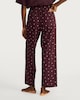 image 4 of F&F Pure Cotton Polka Dot Pyjama Bottoms in Burgundy