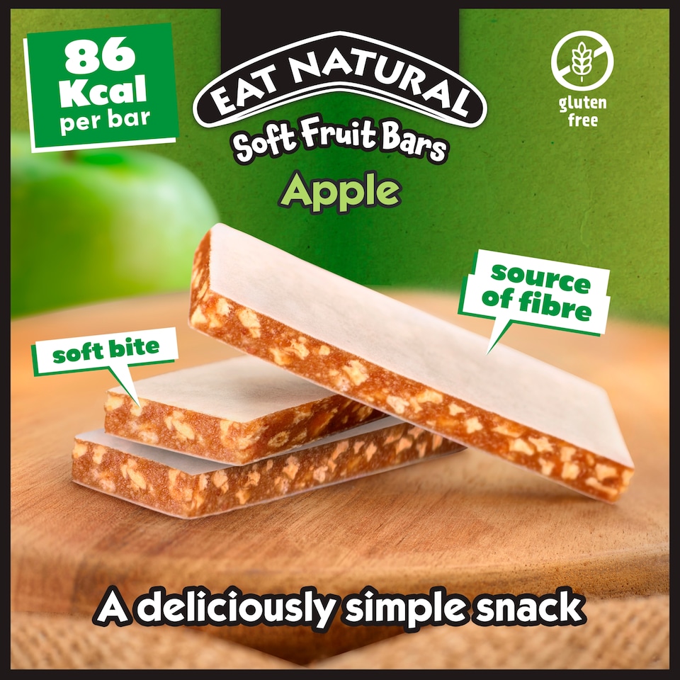 image 1 of Eat Natural Soft Fruit Bars Apple 4 x 25g