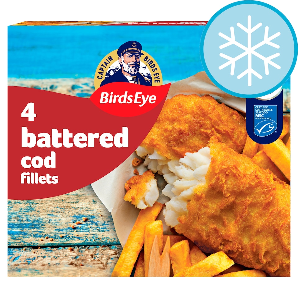 image 1 of Birds Eye 4 Battered Cod Fillets 400g