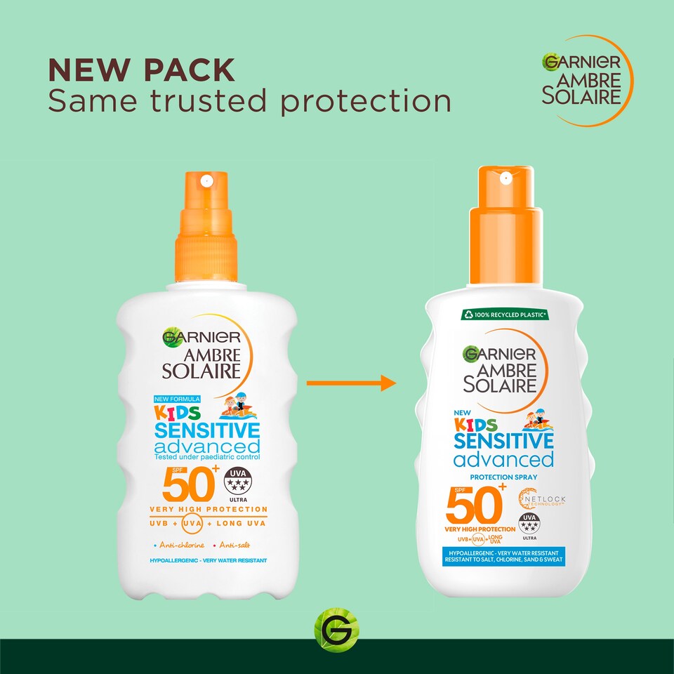 image 1 of Ambre Solaire Kids Sensitive Sun Cream Spray SPF50+ 200ml