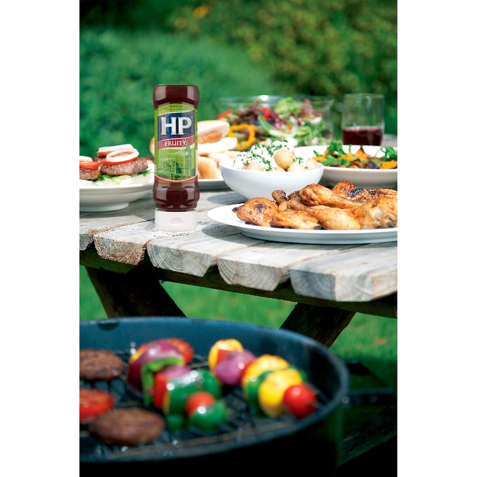 image 1 of HP Fruity Brown Sauce Top Down 470g