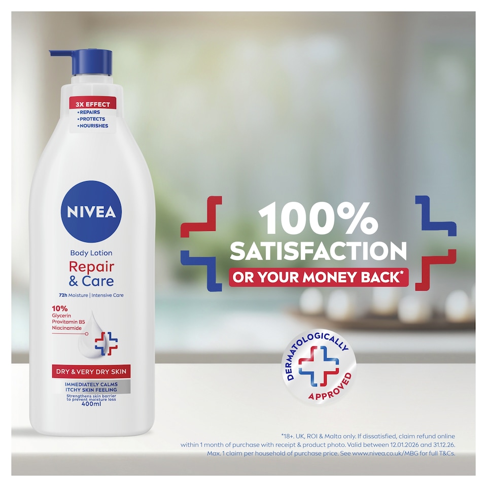 image 1 of NIVEA Repair & Care Body Lotion Very Dry Skin 400ml