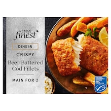 Tesco Finest Dine In Beer Battered Cod 380g