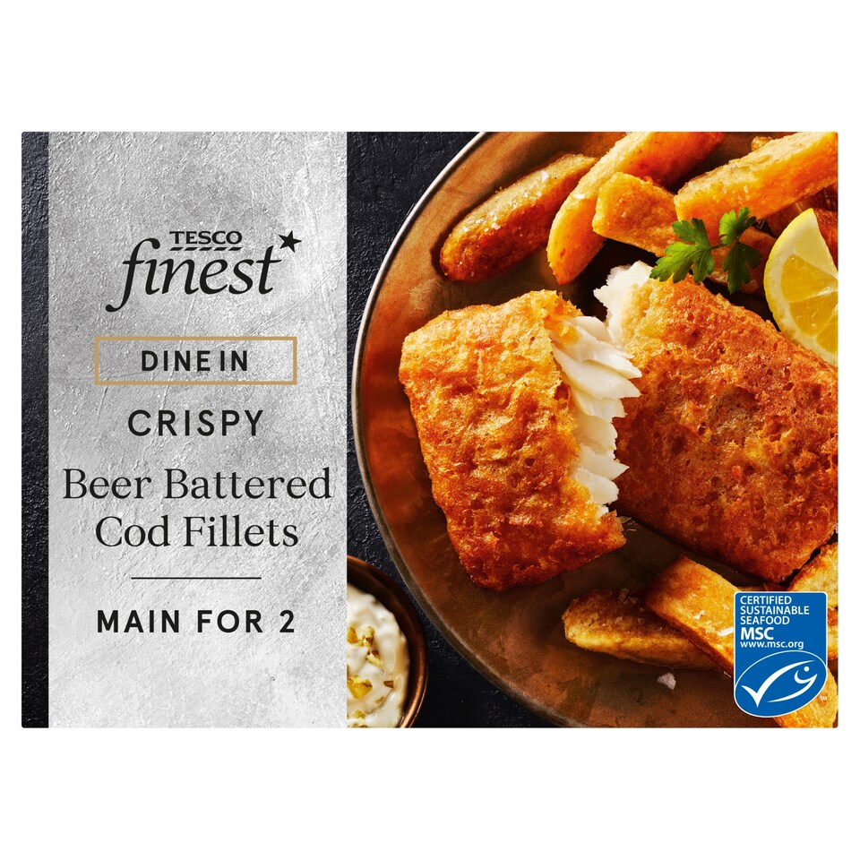image 1 of Tesco Finest Dine In Beer Battered Cod 380g