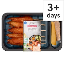 Tesco Finest Irish Corn Fed BBQ Chicken Breast Kebabs 380g.