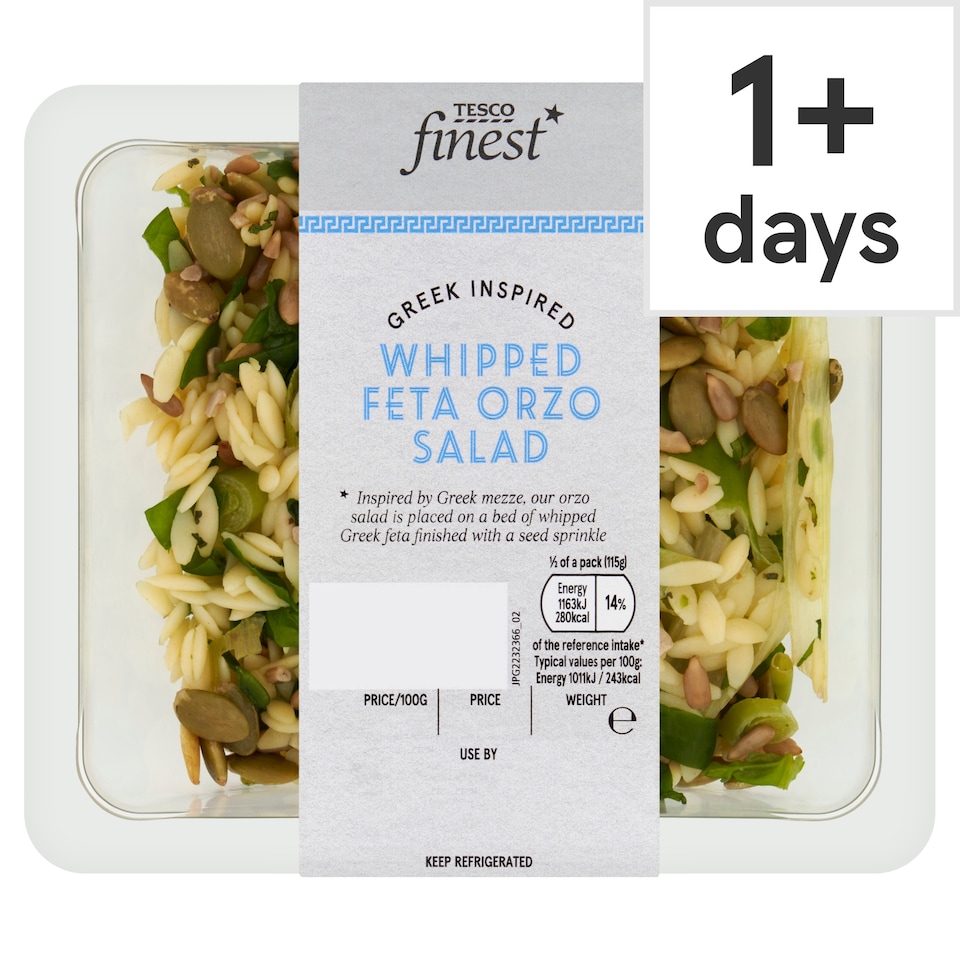 Tesco Finest Whipped Greek Feta Orzo Salad 230g