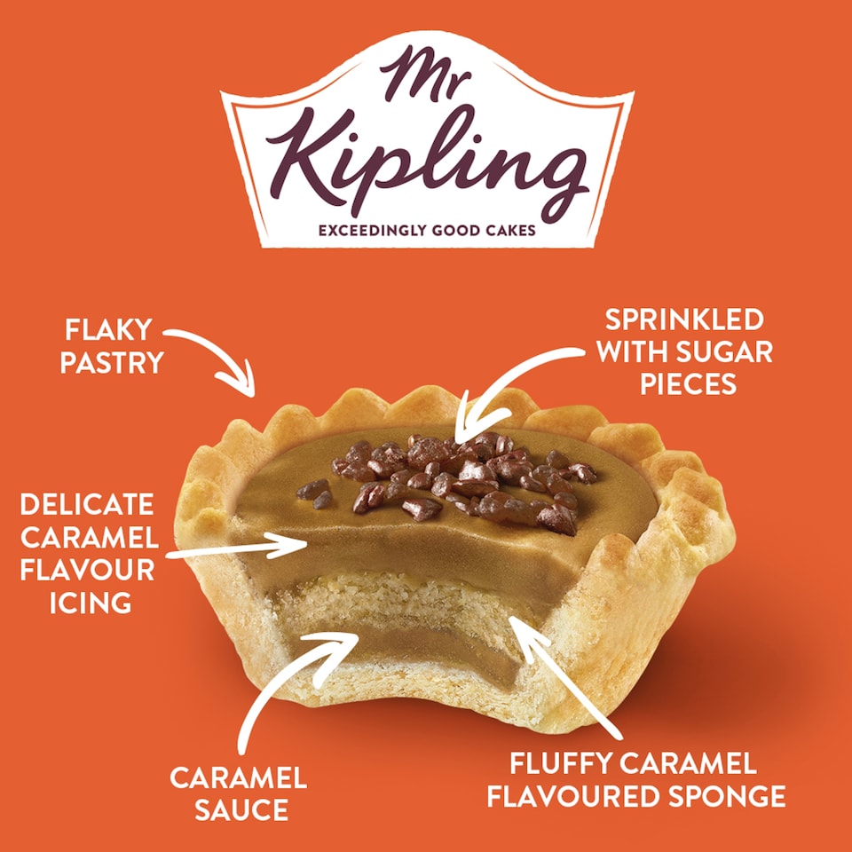 image 1 of Mr Kipling Caramel Tarts Cake 4 Pack