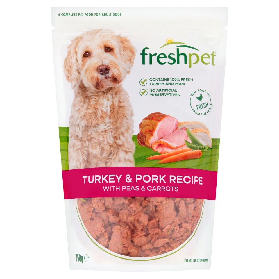 Freshpet Turkey & Pork with Peas & Carrots Fresh Dog Food 750g