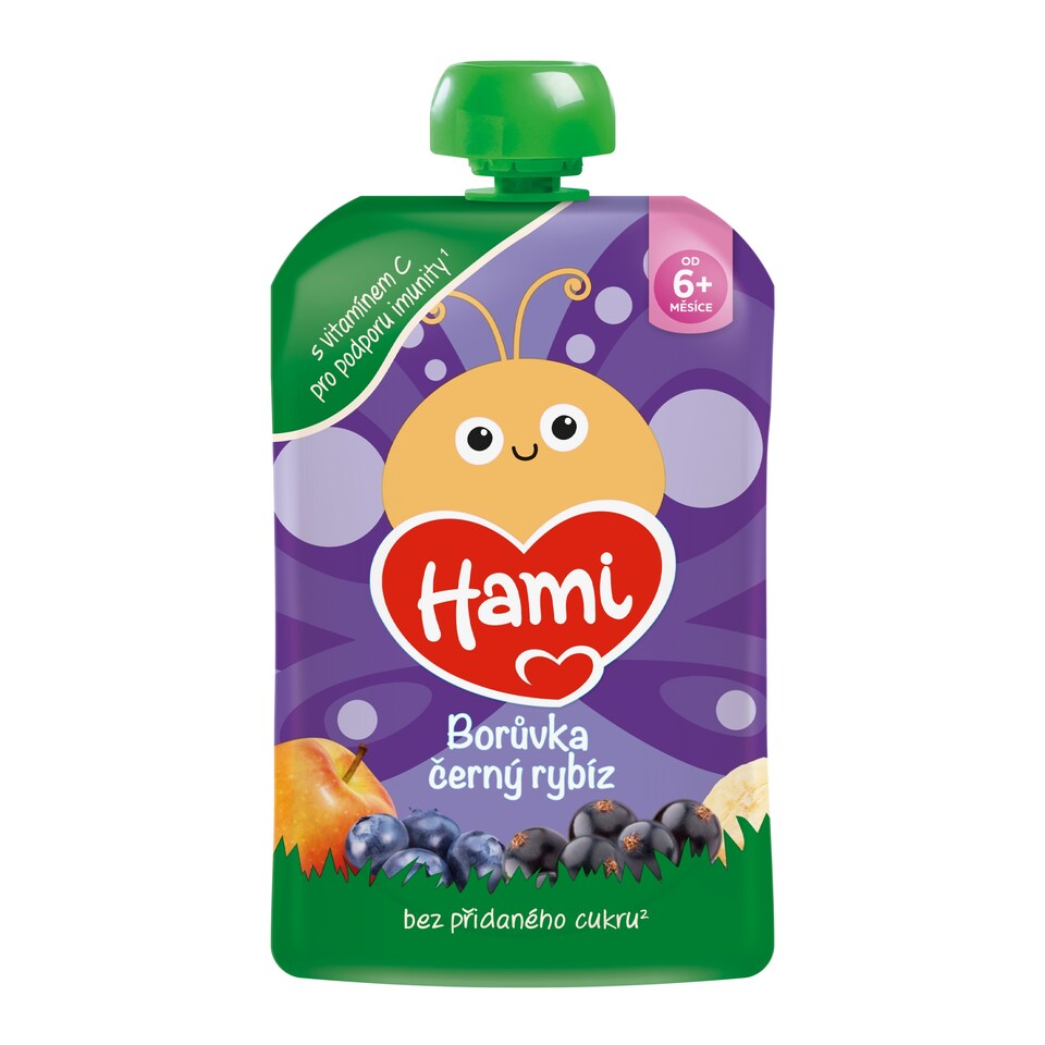 Obrázek 1 pro produkt HAMI kapsička Jablko banán černý rybíz borůvky 100g