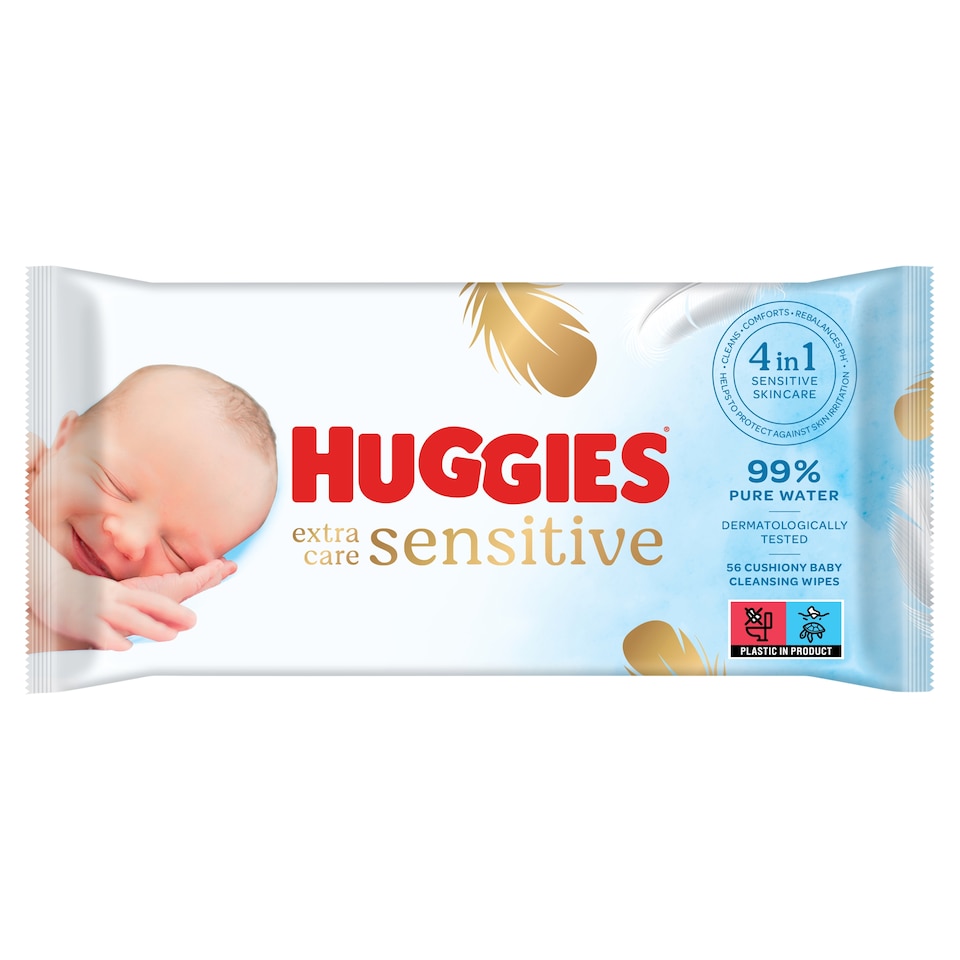 image 1 of Huggies Baby Wipes Pure Extra Care 56 Pack