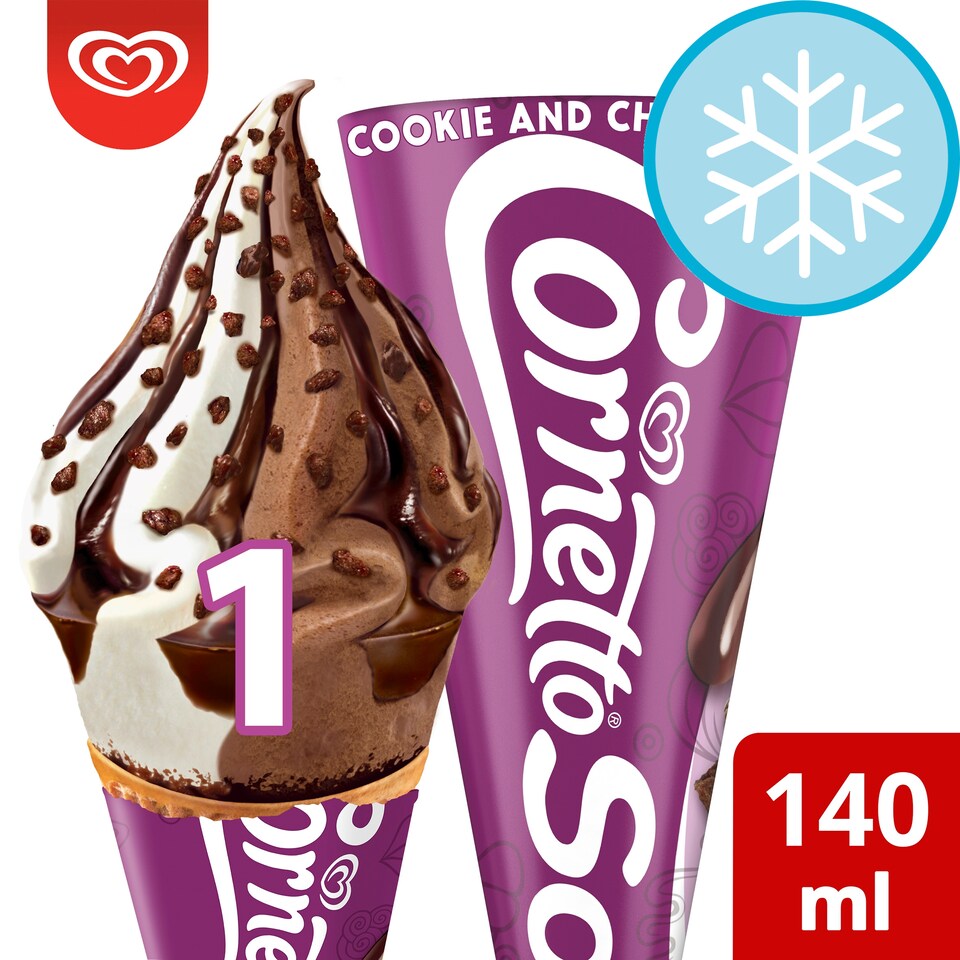 Cornetto Soft Cookie and Chocolate Ice Cream 140ml