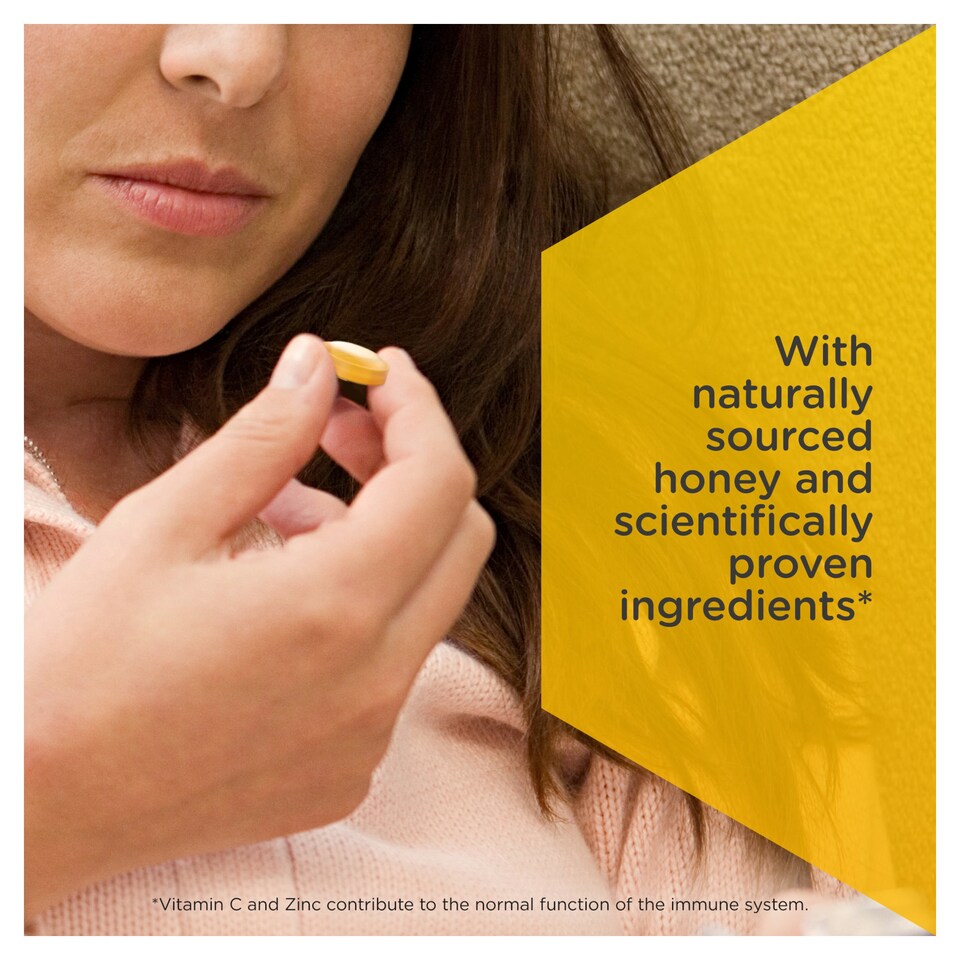 image 1 of Zarbee's Cooling Throat Honey & Lemon Lozenges 24s