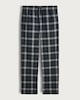 image 4 of F&F Check Print Fleece Pyjama Bottoms in Navy